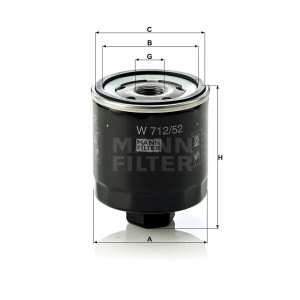 Фильтр масляный MANN-FILTER W 712/52